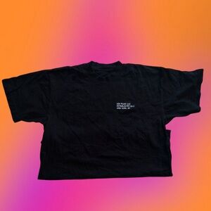 A24 Films unisex black tee with white embroidery